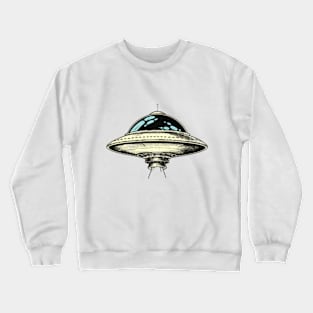 Retro Flying Saucer Crewneck Sweatshirt